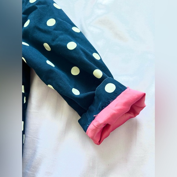 Old Navy Toddler Navy Polka Dot Hooded Cotton Button Front Jacket Pink Lining 4T - Picture 5 of 9